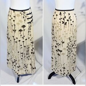 J. Jill Linen Floral Botanical Midi Wrap Skirt Size 16P